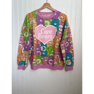 CARE BEARS Hybrid Apparel Size M Multicolor Sweatshirt Women's TikTok Viral
